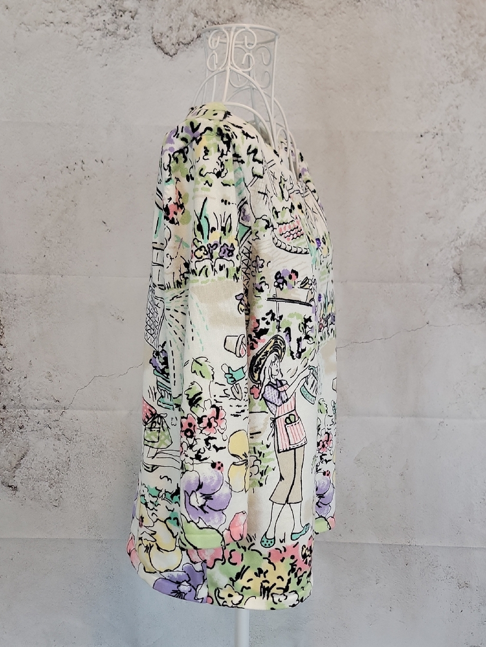 Christopher & Banks Pastel Garden Print Tunic Knit Top Womens Size L - Picture 6 of 12